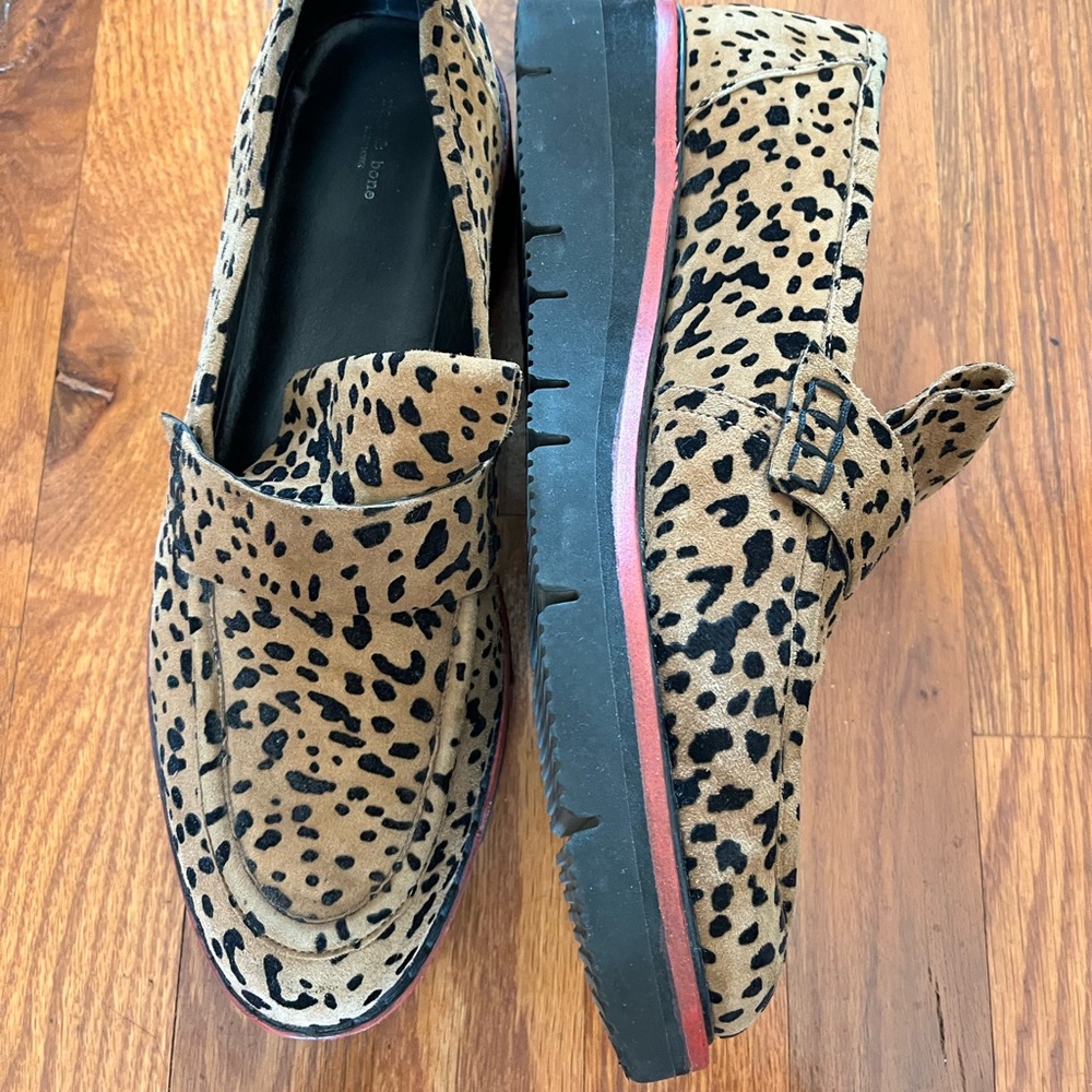 Rag & Bone Leopard Print Platform Loafers - image 1